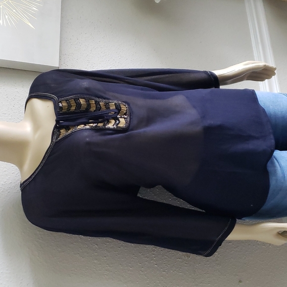 CADIE Navy Blue Cover-Up Swim Size XL - Picture 4 of 6